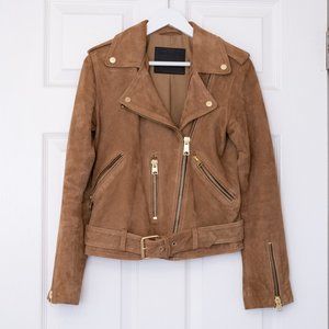 AllSaints Suede Balfern Biker Jacket, 0